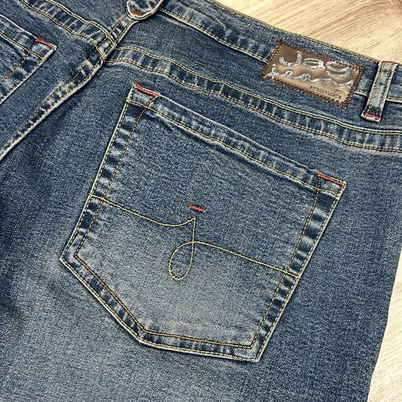 Vintage 90s Y2K JAG Embroidered Denim Wide Leg Flare Jeans / Women’s Sz 16 XL - Picture 2 of 13
